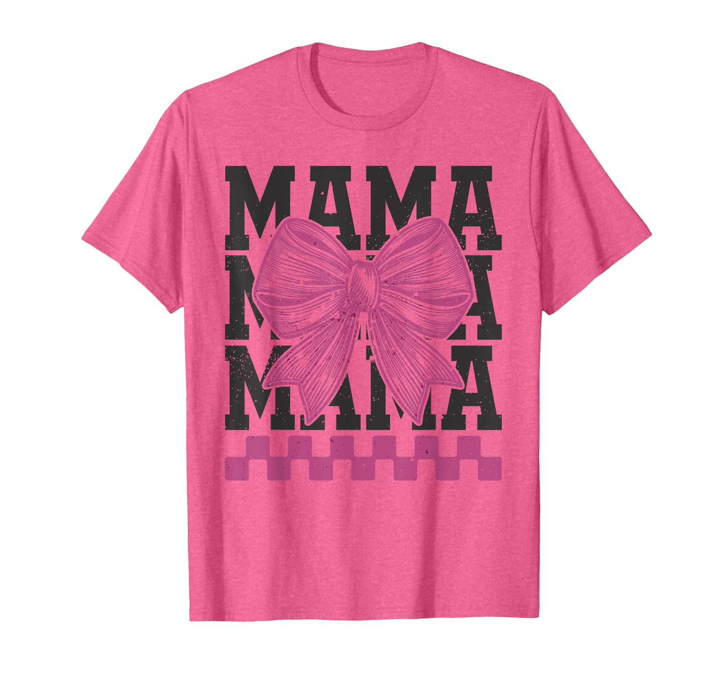 Checkered Mama Coquette Bow Mother's Day New Mom Mommy Women T-Shirt
