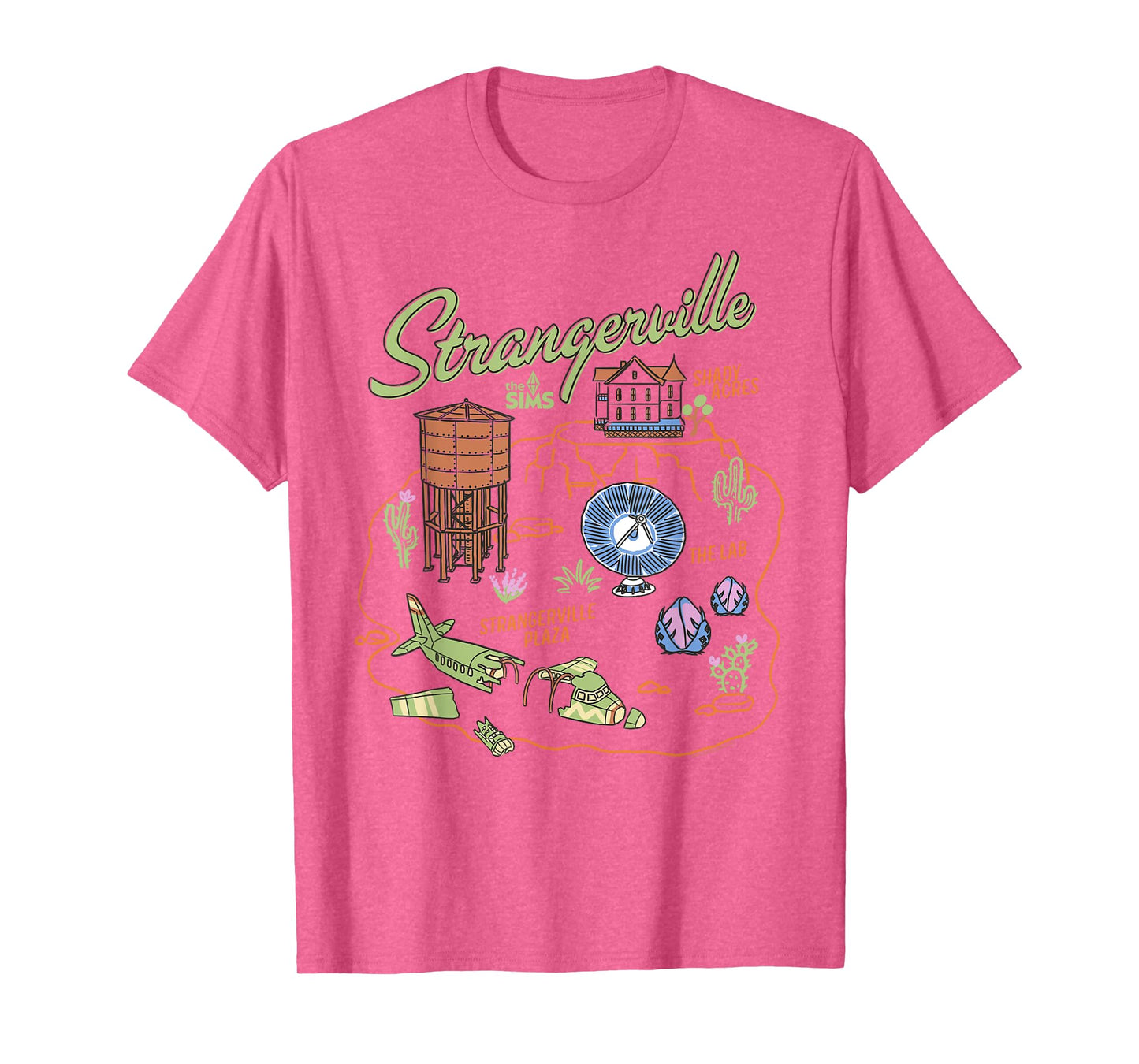 The Sims Visit Strangerville Map Video Game T-Shirt