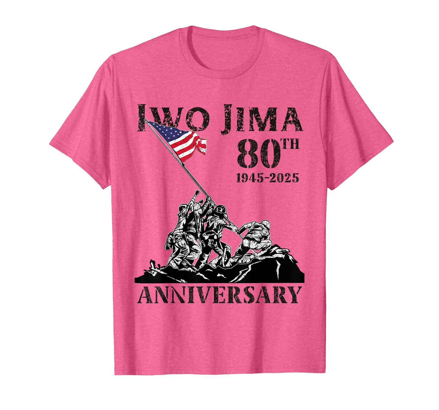 Iwo Jima 80th Anniversary WWII Veteran 4th of July US Flag T-Shirt