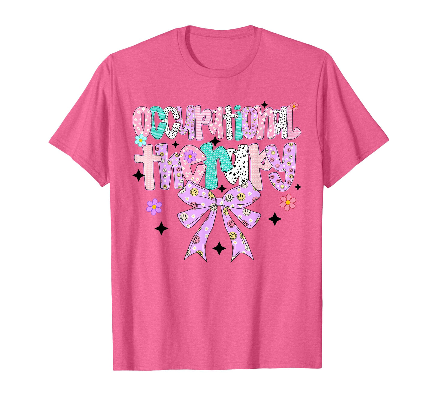 Groovy Occupational Therapy Preppy Coquette Bow OT Assistant T-Shirt
