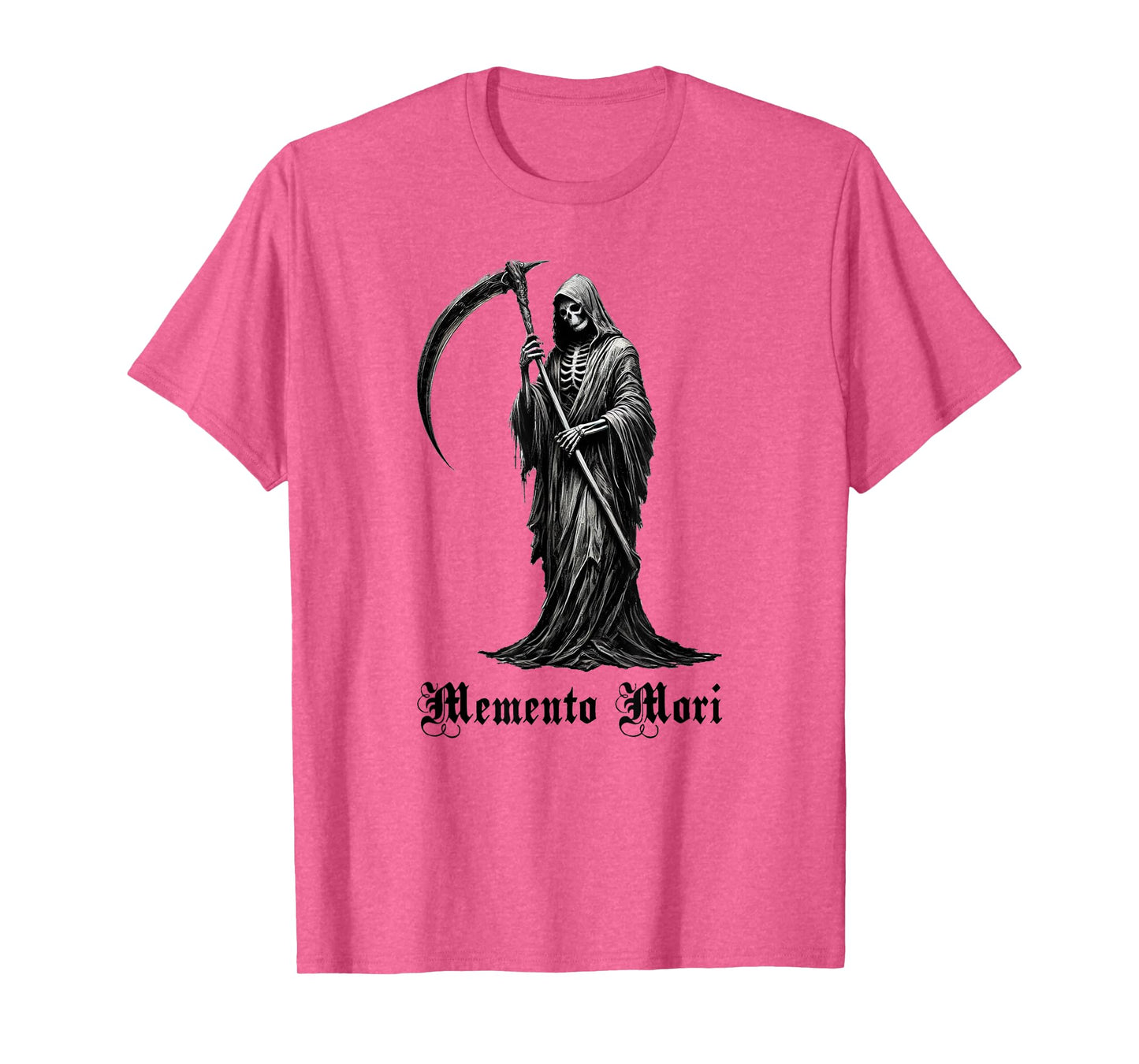 Grim Reaper Memento Mori Gothic Cloaked Skeleton Goth Design T-Shirt