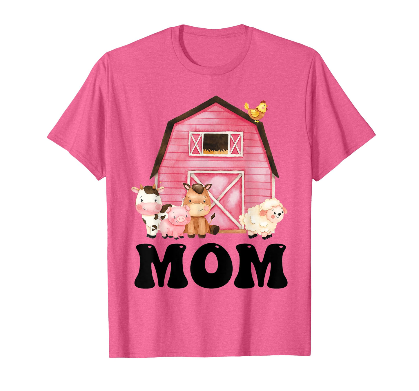 Funny Mom Farm Animals Birthday Theme Matching Family T-Shirt