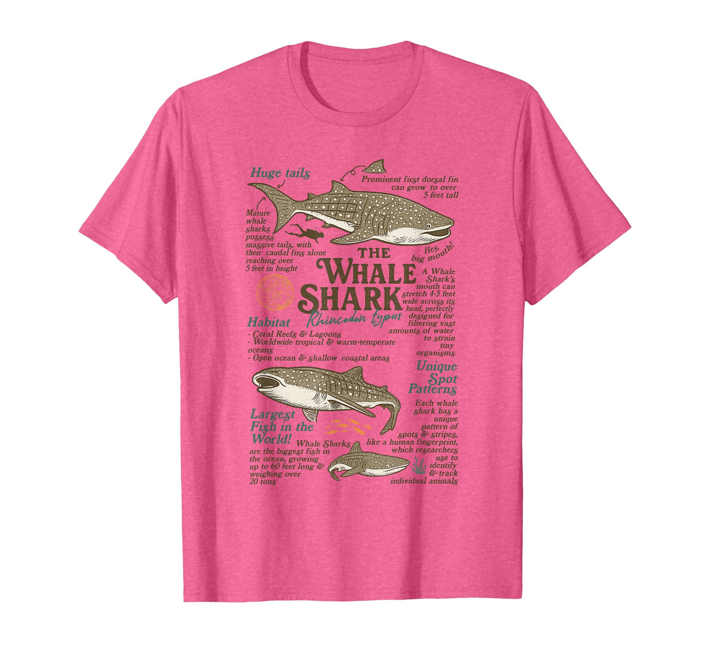 Whale Shark Anatomy Ocean Sea Animal Ocean Exploring Lover T-Shirt