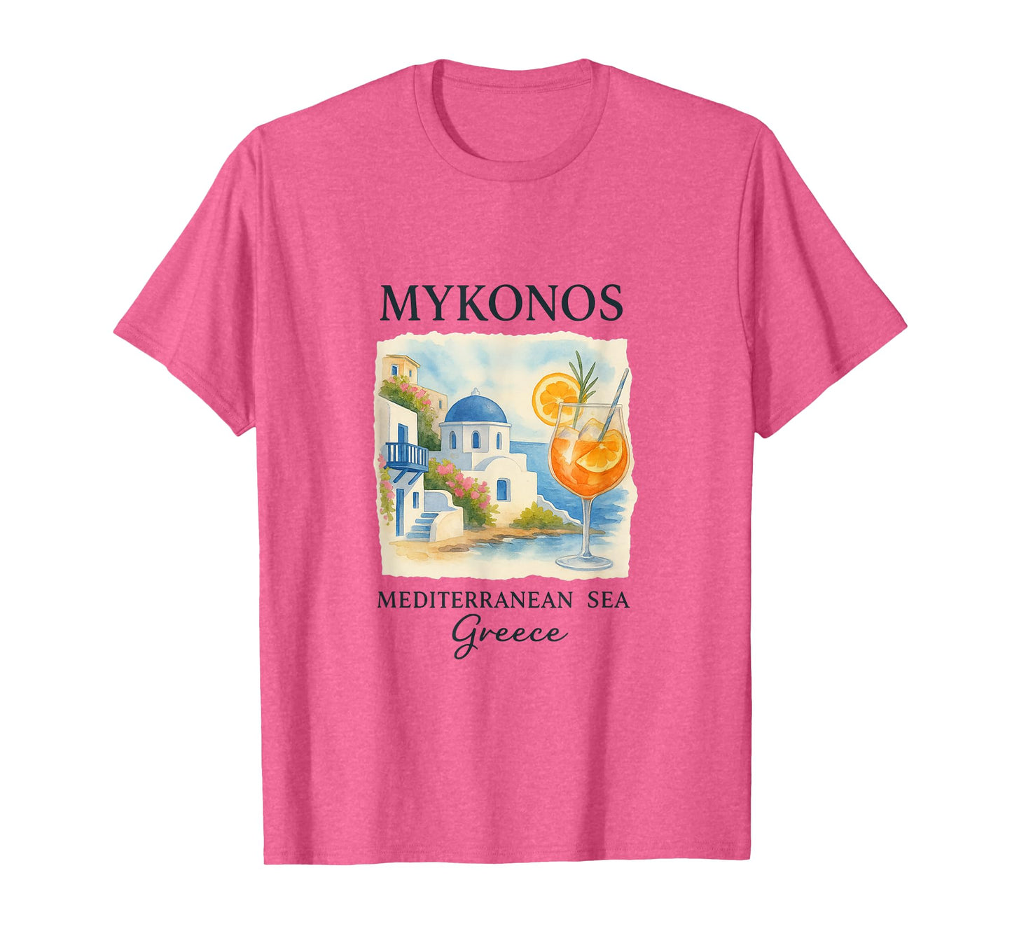 Mykonos Travel Greece Summer Vibes Sea Island T-Shirt