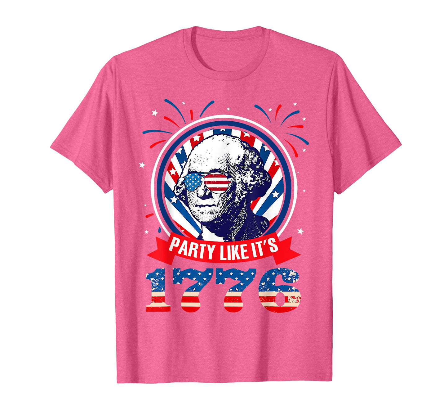 Funny Party Like It Is 1776 4th of July George Washington T-Shirt for Women Men