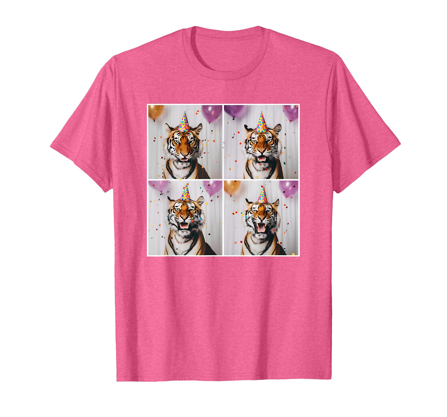 Tiger Wildlife Party Hat Jungle Animal Safari Tiger Birthday T-Shirt