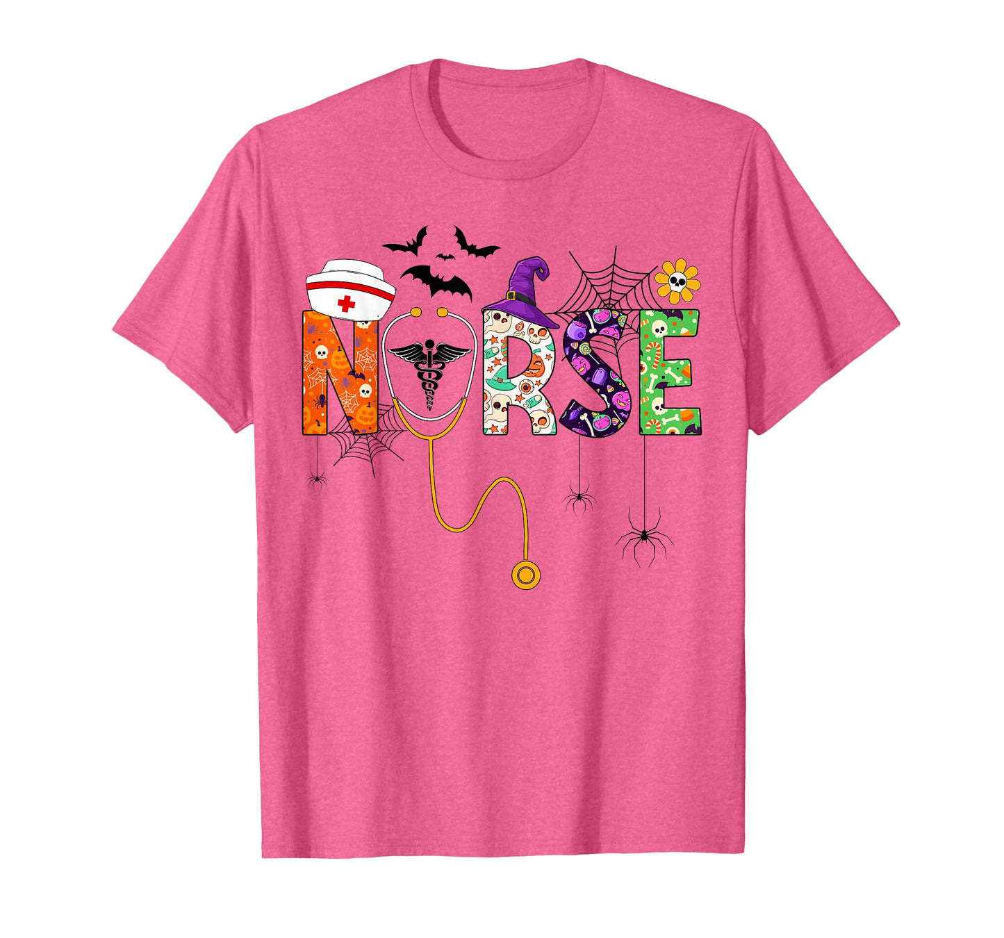 Halloween Nurse Life Funny Nursing Stethoscope Spooky Nurse T-Shirt