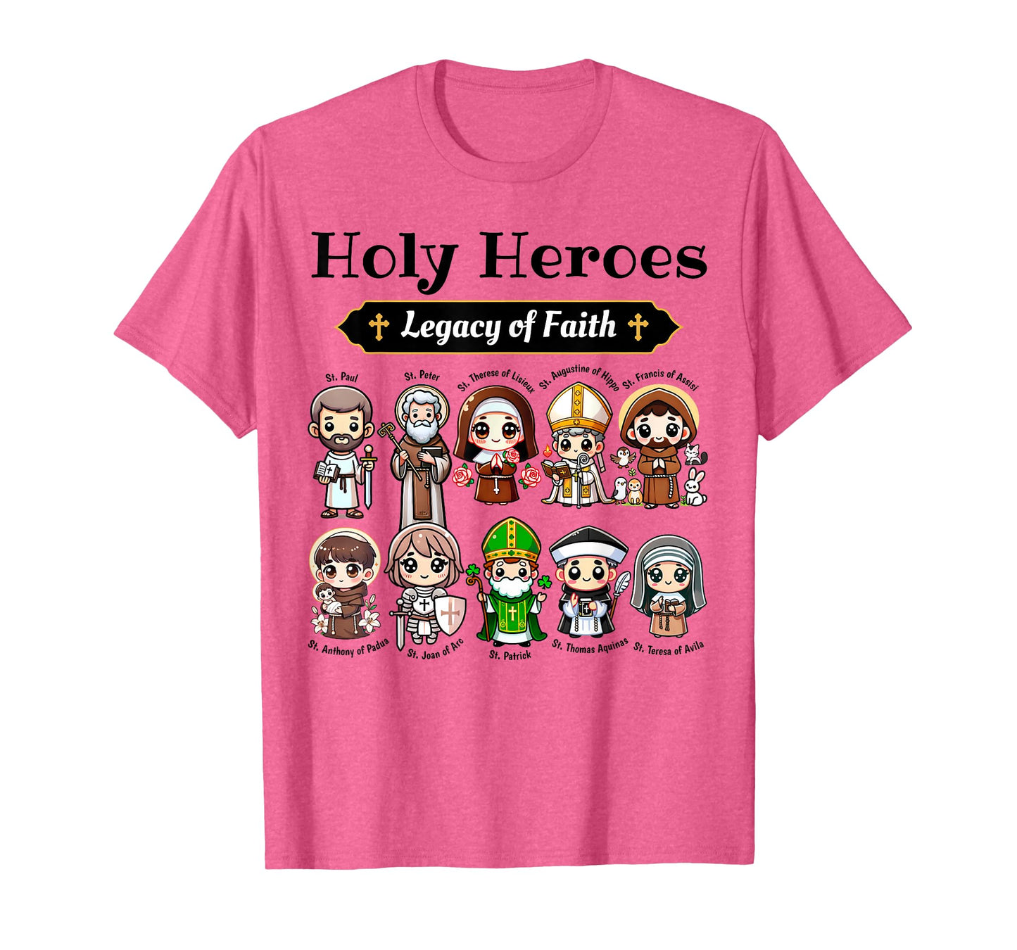 Holy Heroes Legacy of Faith Catholic Saints Collection kids T-Shirt