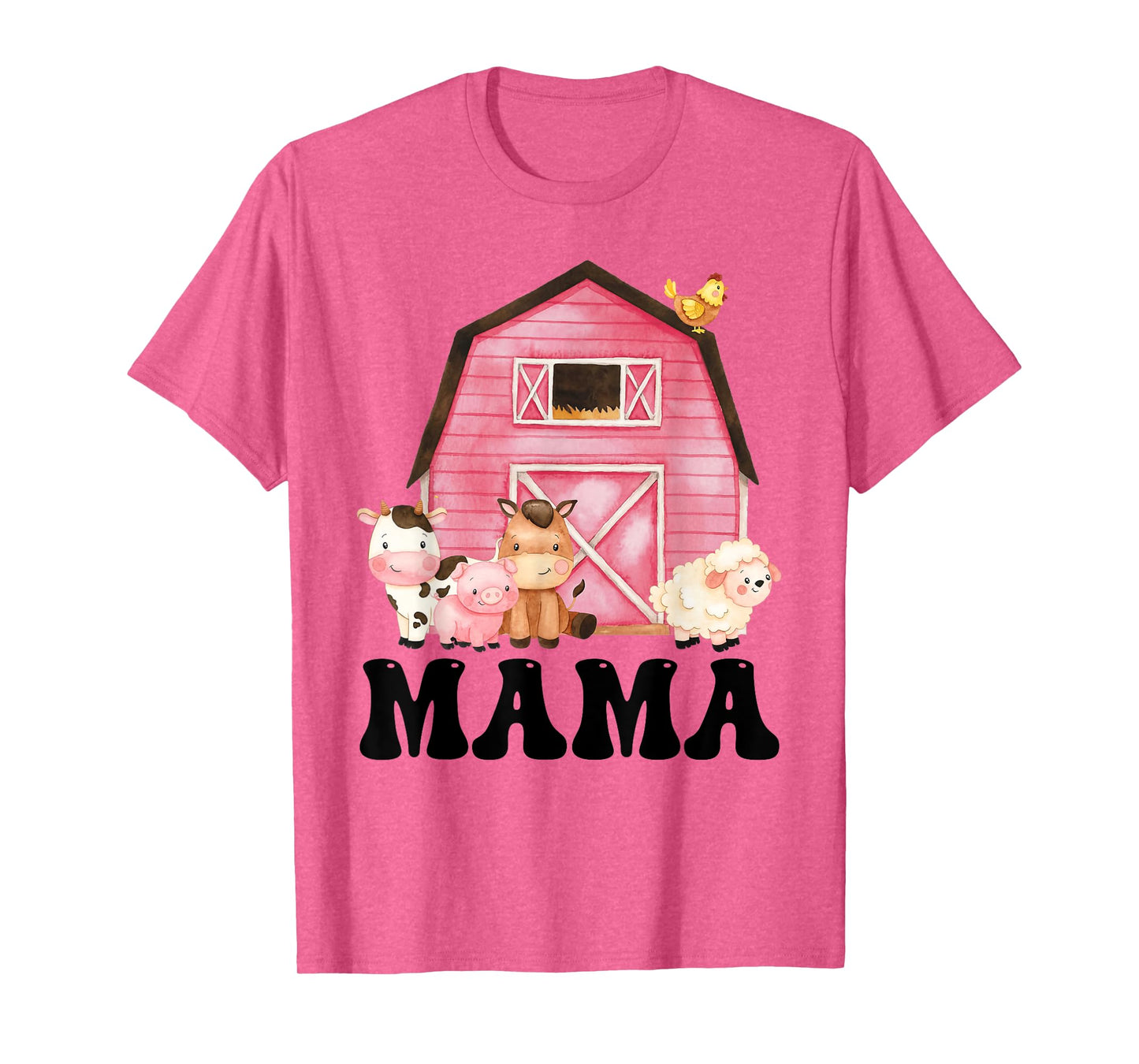 Funny Mama Farm Animals Birthday Theme Matching Family T-Shirt