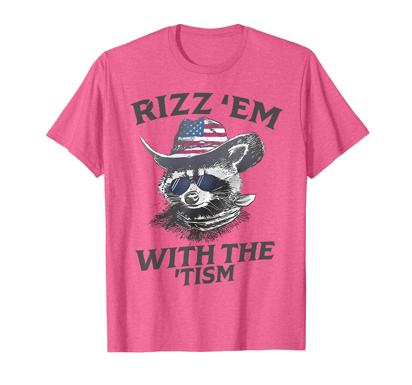 Rizz Em With The Tism Funny Raccoon Autism Awareness Support T-Shirt