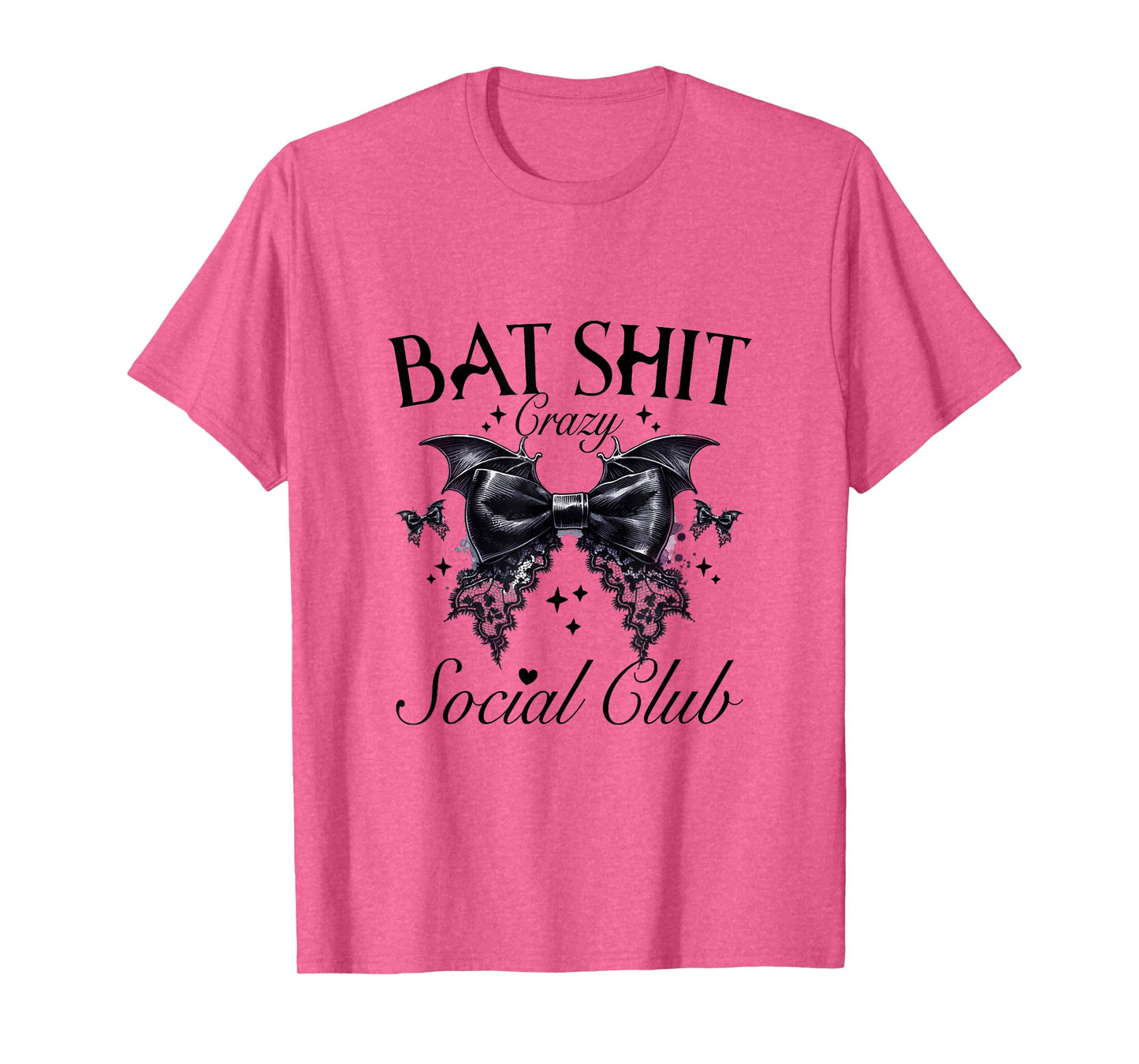 Halloween Bat Shit Crazy Social Club Funny Goth Mom Life T-Shirt