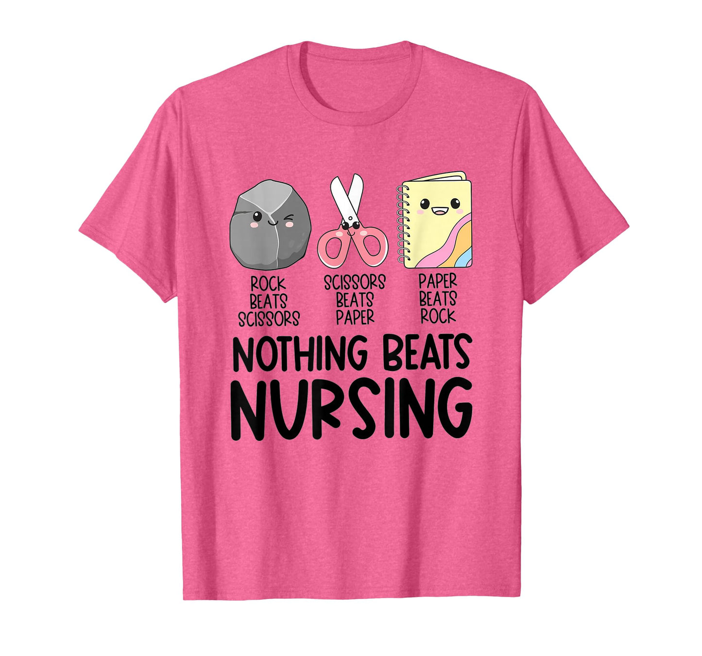 Women Rock Paper Scissors Funny Nurse Back to School T-Shirt