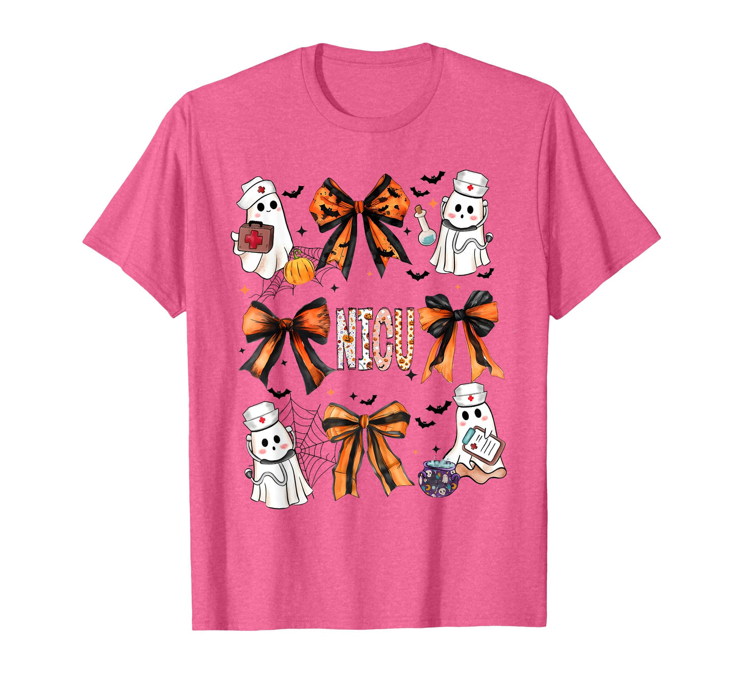 Cute Pink Coquette Bow Girly Nicu Nurse T-Shirt