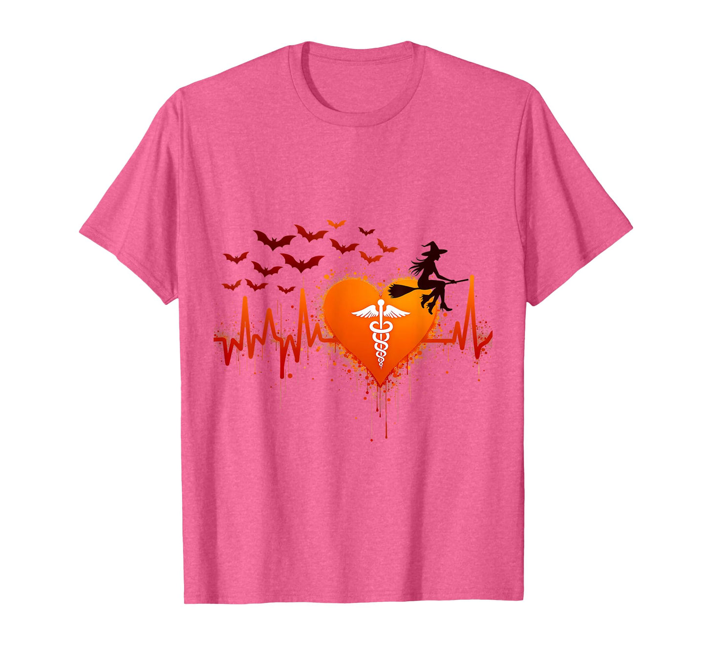 Halloween Medical Witch Heartbeat T-Shirt