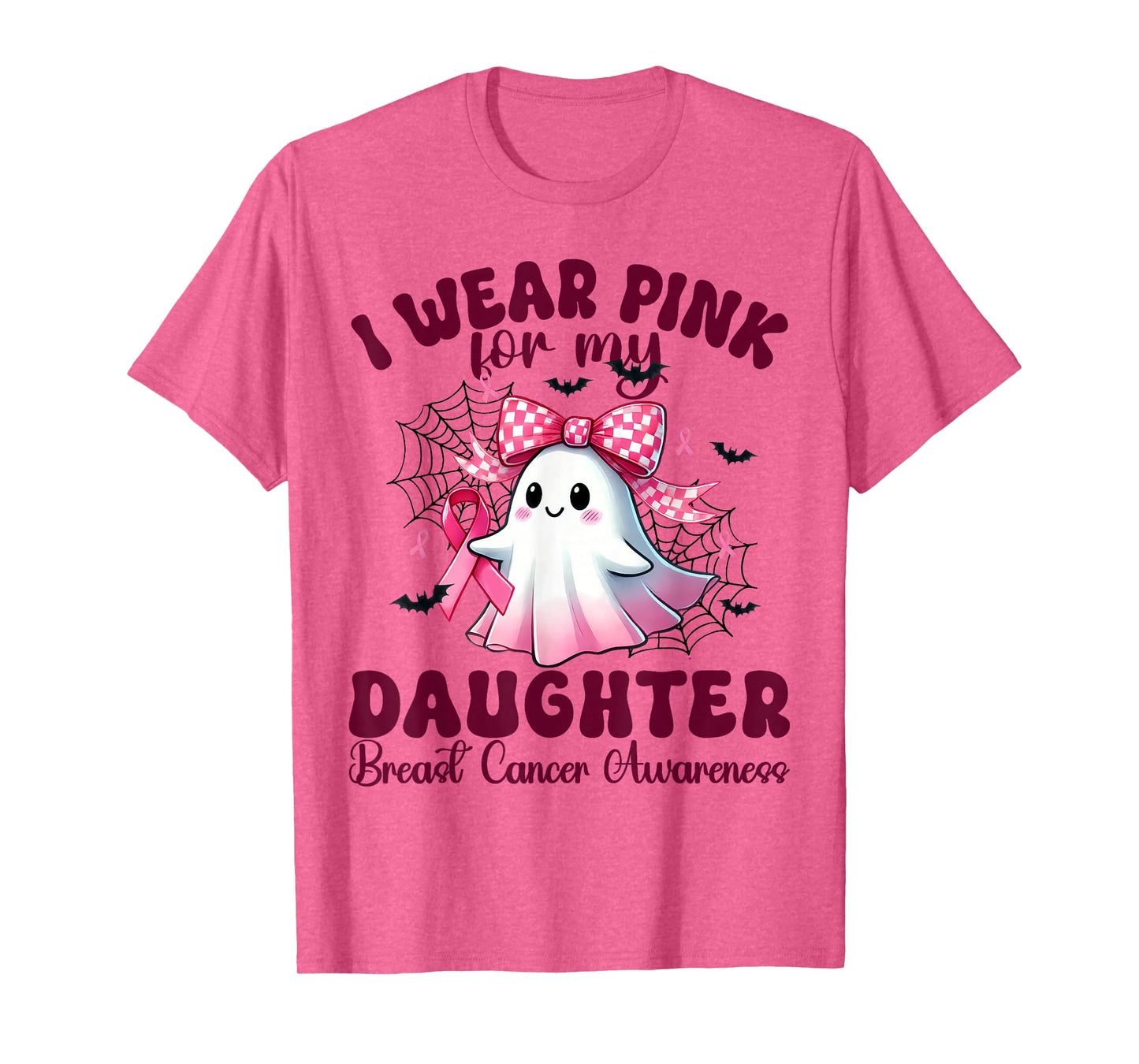 I Wear Pink for Daughter Breast Cancer Awareness halloween T-Shirt