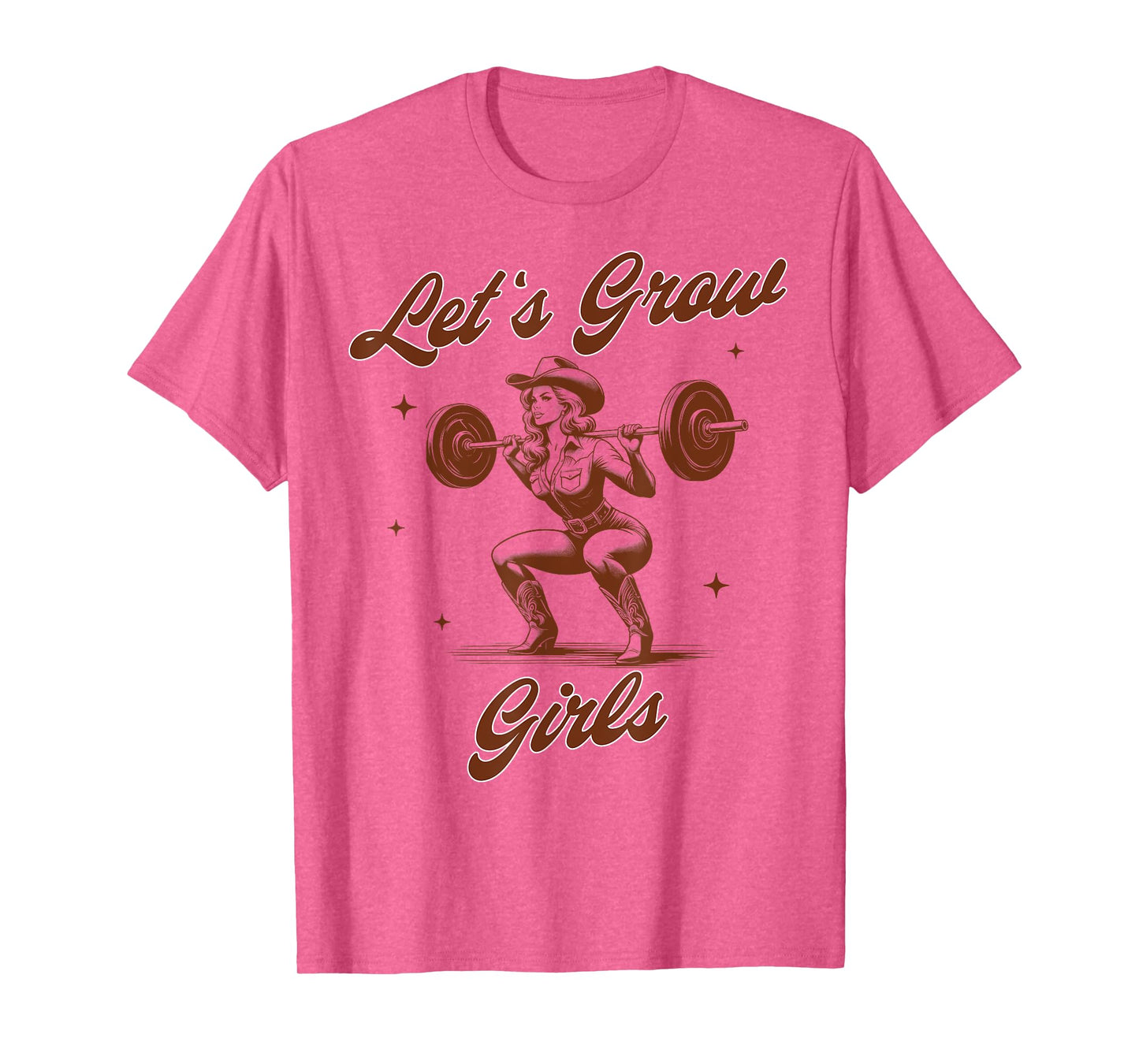 Fitness Workout Cowgirl Muscle Mommy Let's Grows Girls T-Shirt