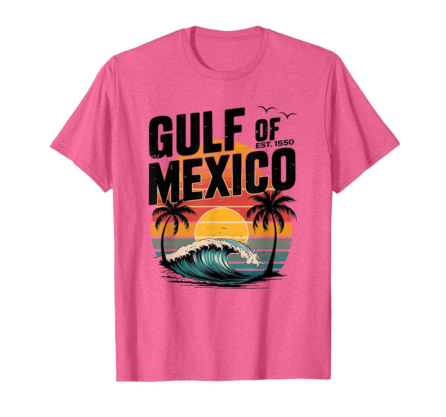 Retro Vintage Beach the Gulf of Mexico Women Men Est 1550 T-Shirt
