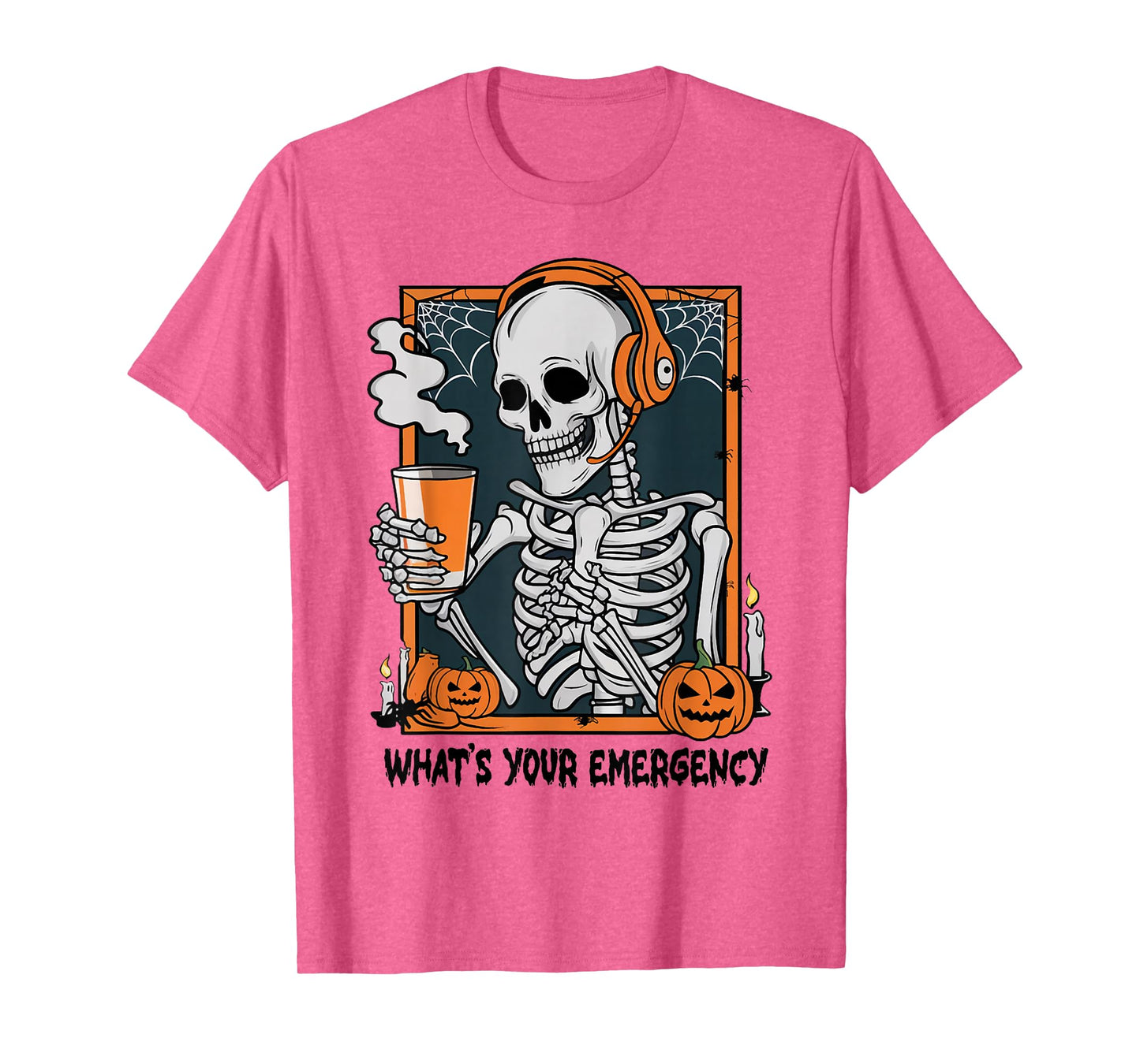Funny 911 Dispatcher Halloween Skeleton What Your Emergency T-Shirt