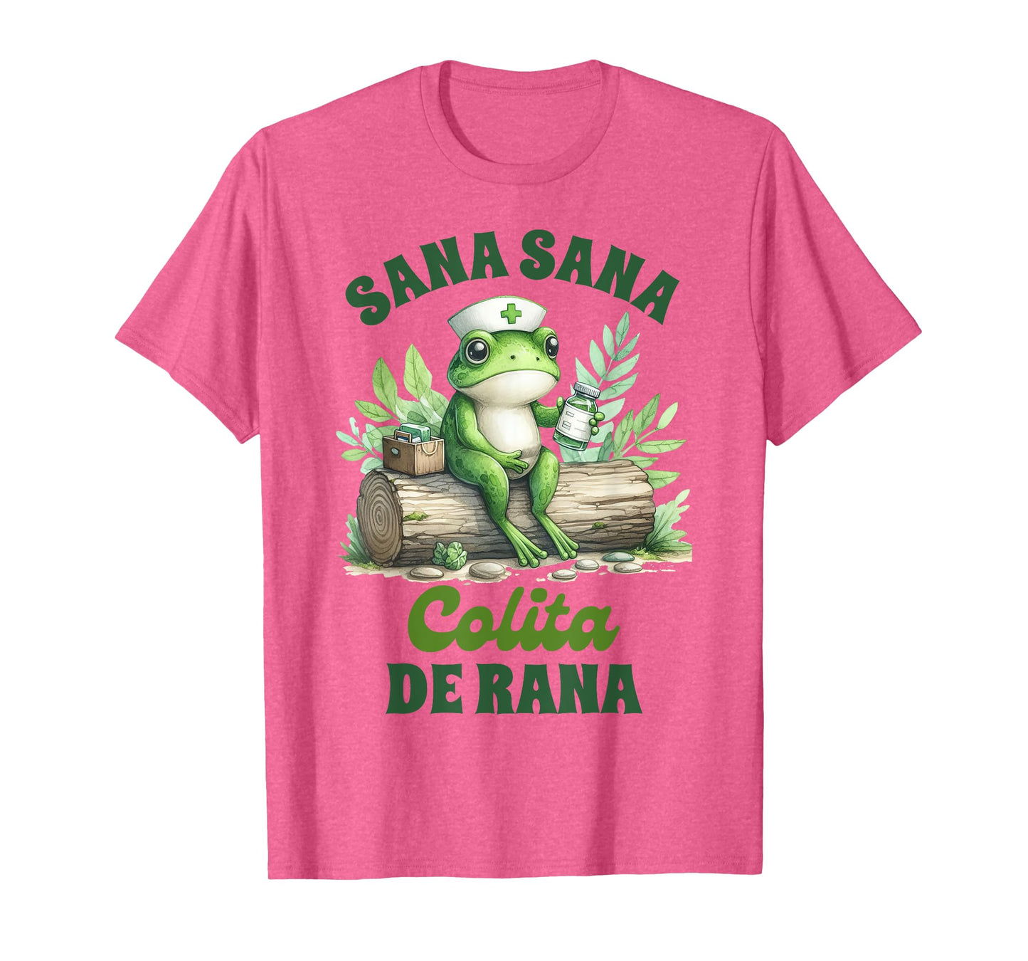 Mexican Nurse Frog Latina Enfermera Sana Sana Colita De Rana T-Shirt