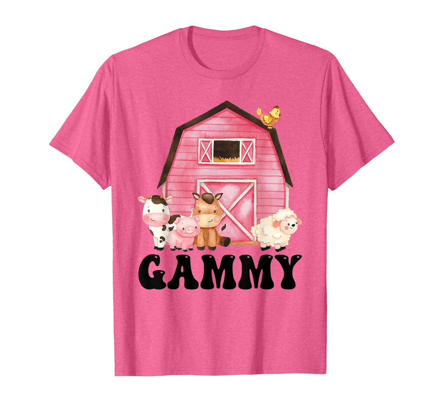 Funny Gammy Farm Animals Birthday Theme Matching Family T-Shirt