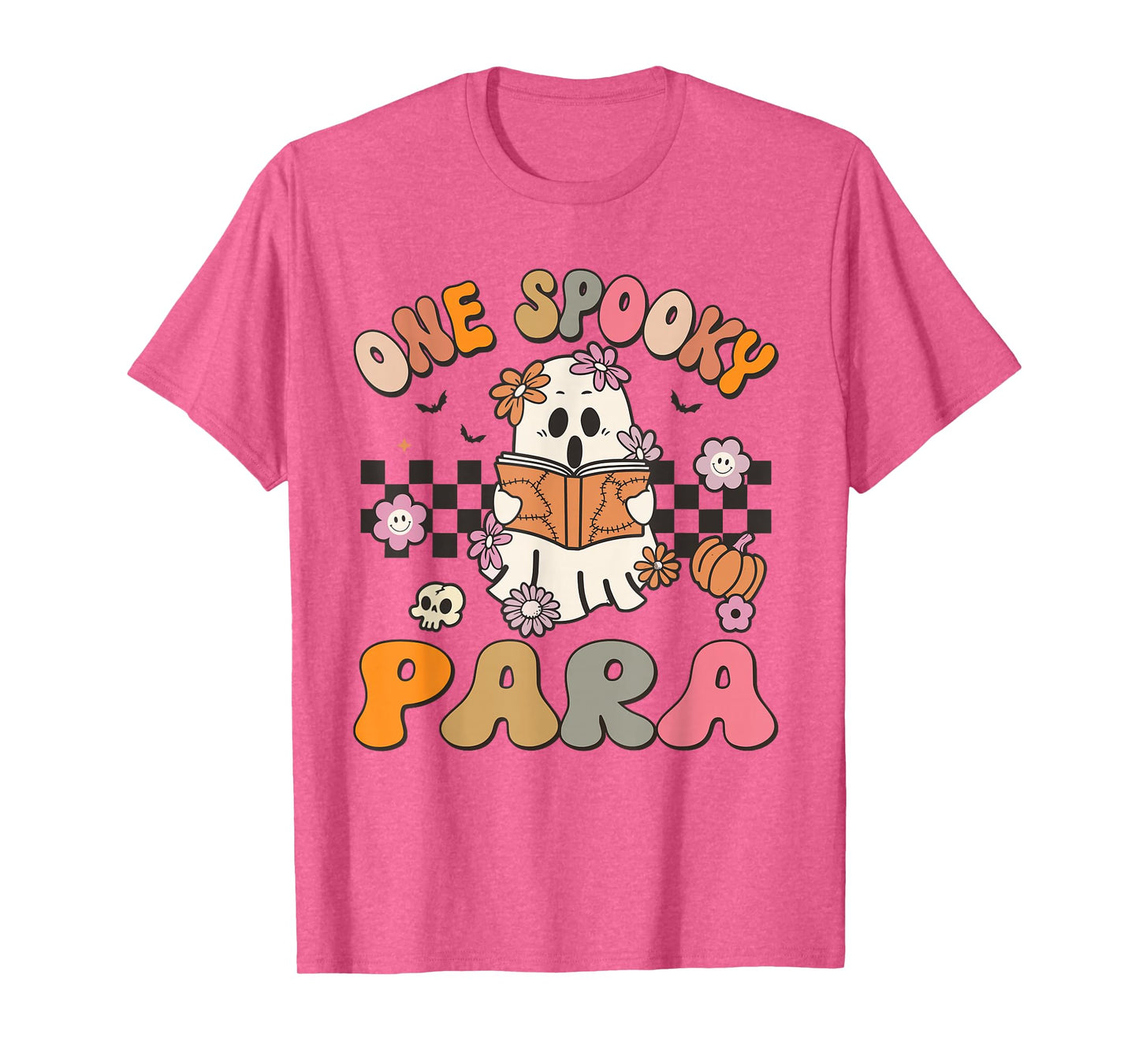 One Spooky Para Retro Ghost Halloween Spooky Season Womens T-Shirt