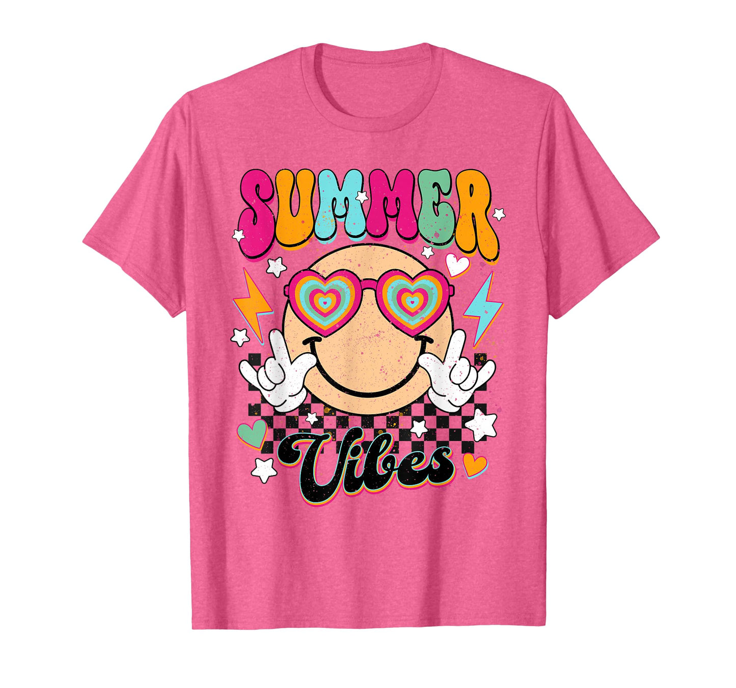 Retro Summer Vibes For Women Men Kids Summer Vacation T-Shirt