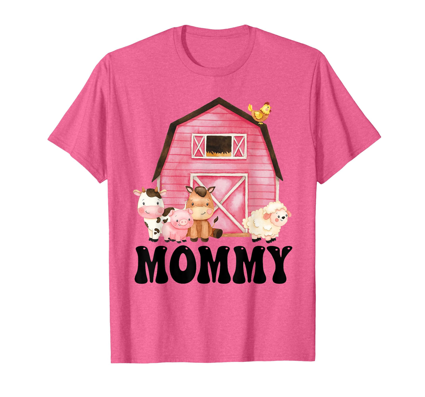 Funny Mommy Farm Animals Birthday Theme Matching Family T-Shirt