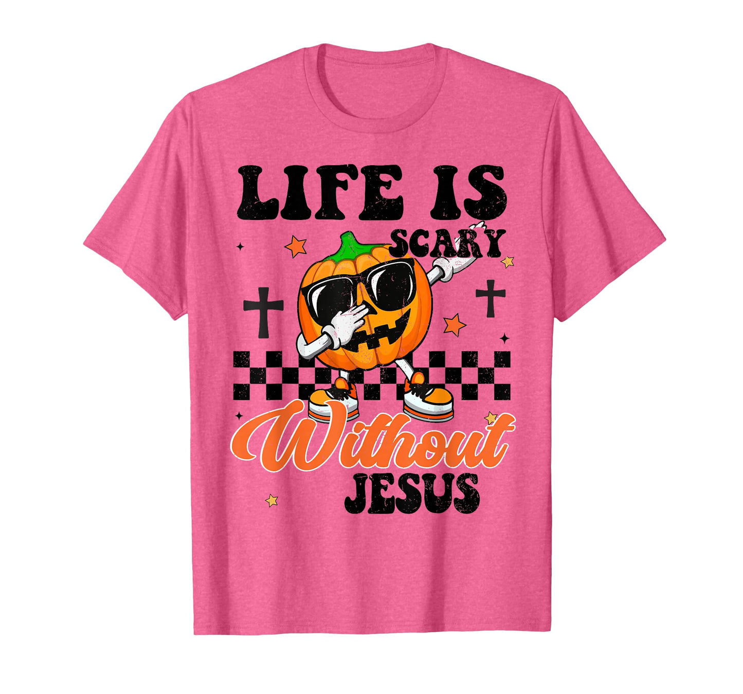 Life Is Scary Without Jesus Halloween Christian Boy Toddler T-Shirt