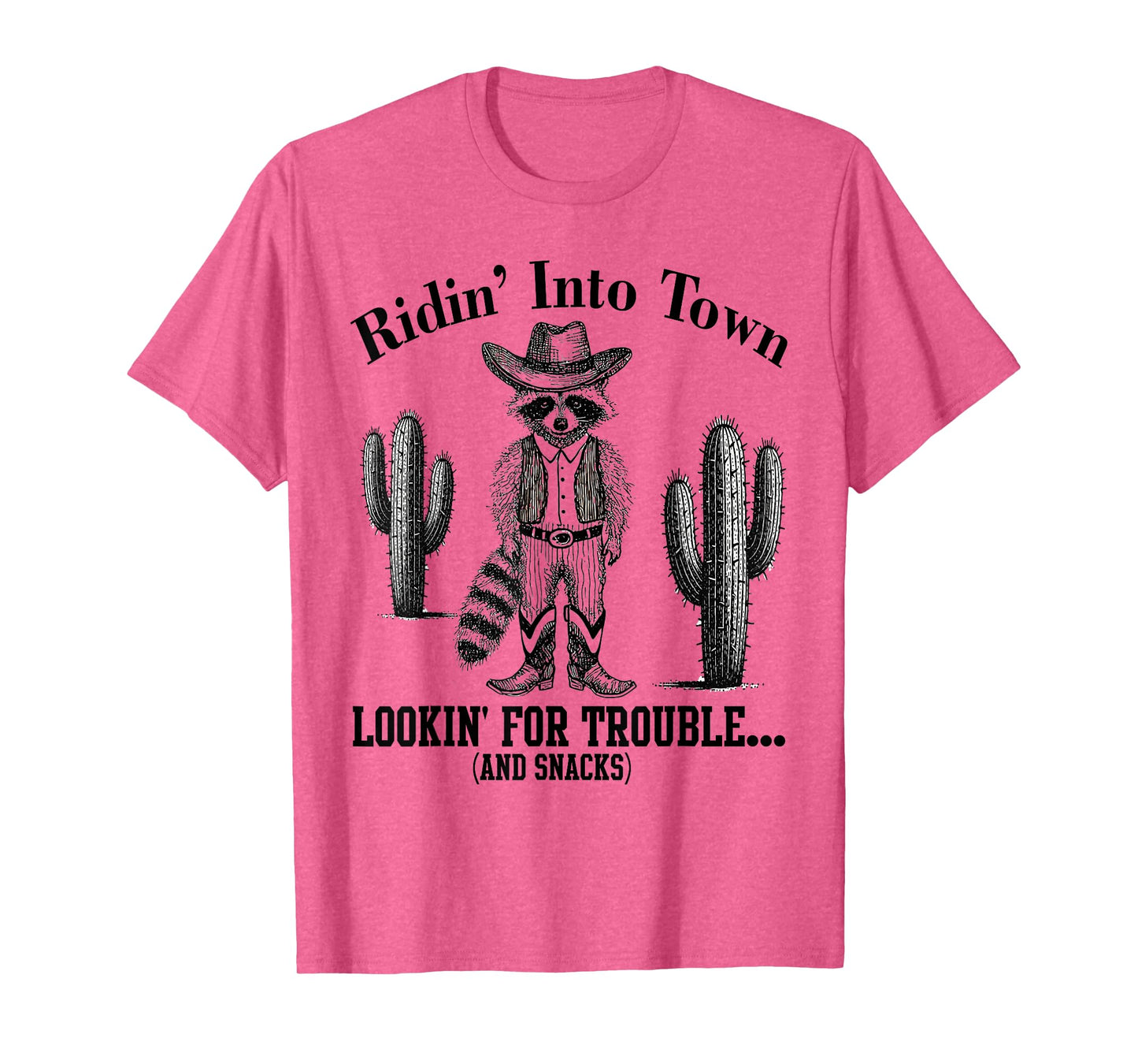 Funny Cowboy Raccoon Western Desert T-Shirt