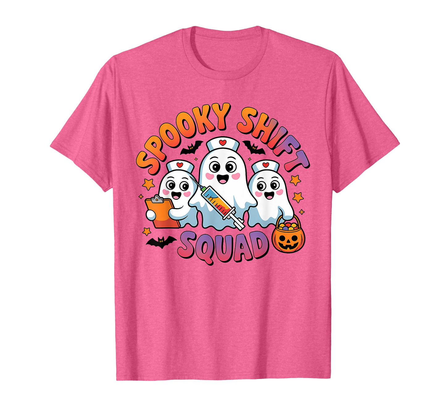 Night Shift Boo Squad Health Worker Halloween Ghost Nurse T-Shirt