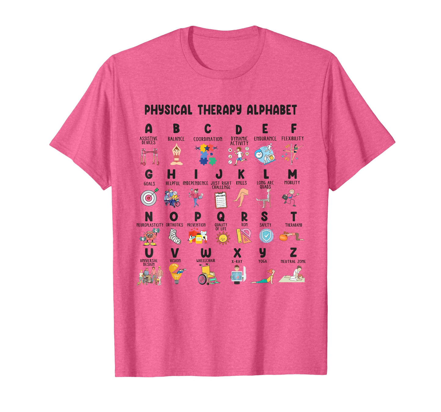 Physical Therapy Alphabet Funny Physical Therapist PT Life T-Shirt
