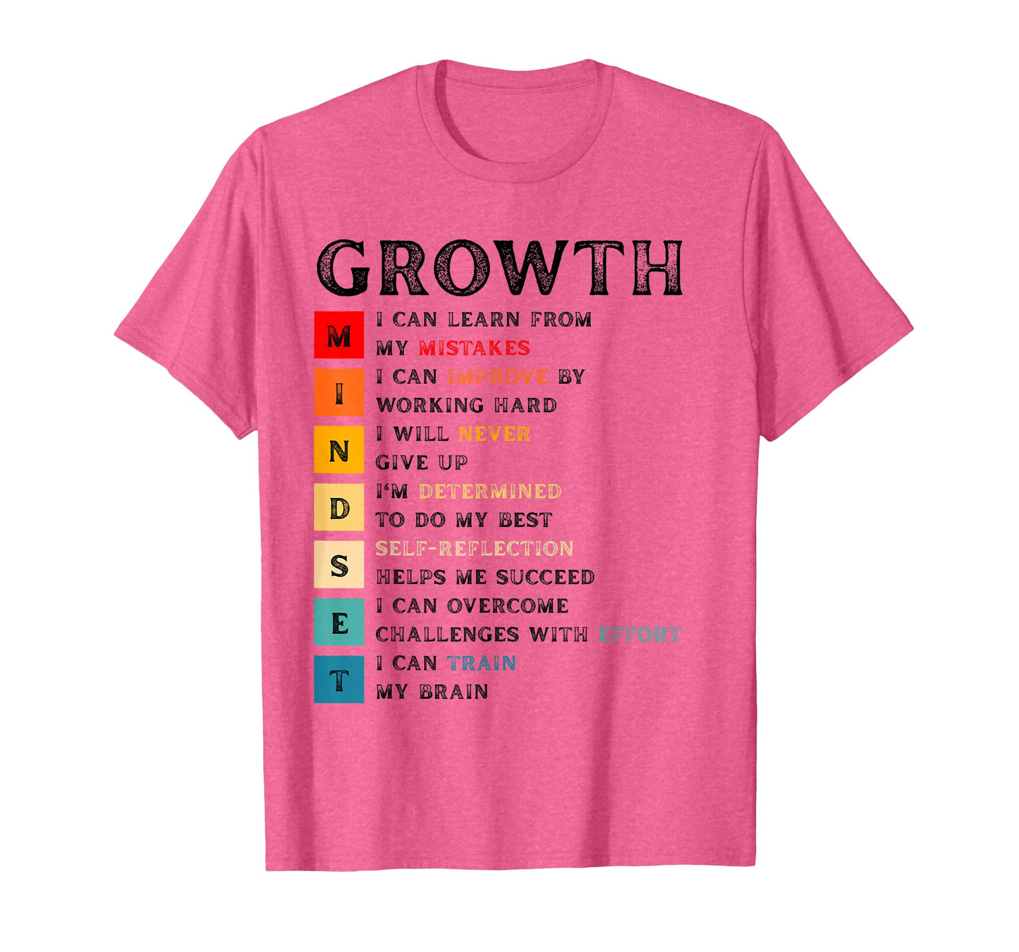 Growth Mindset Definition - Motivational Quote Inspiration T-Shirt