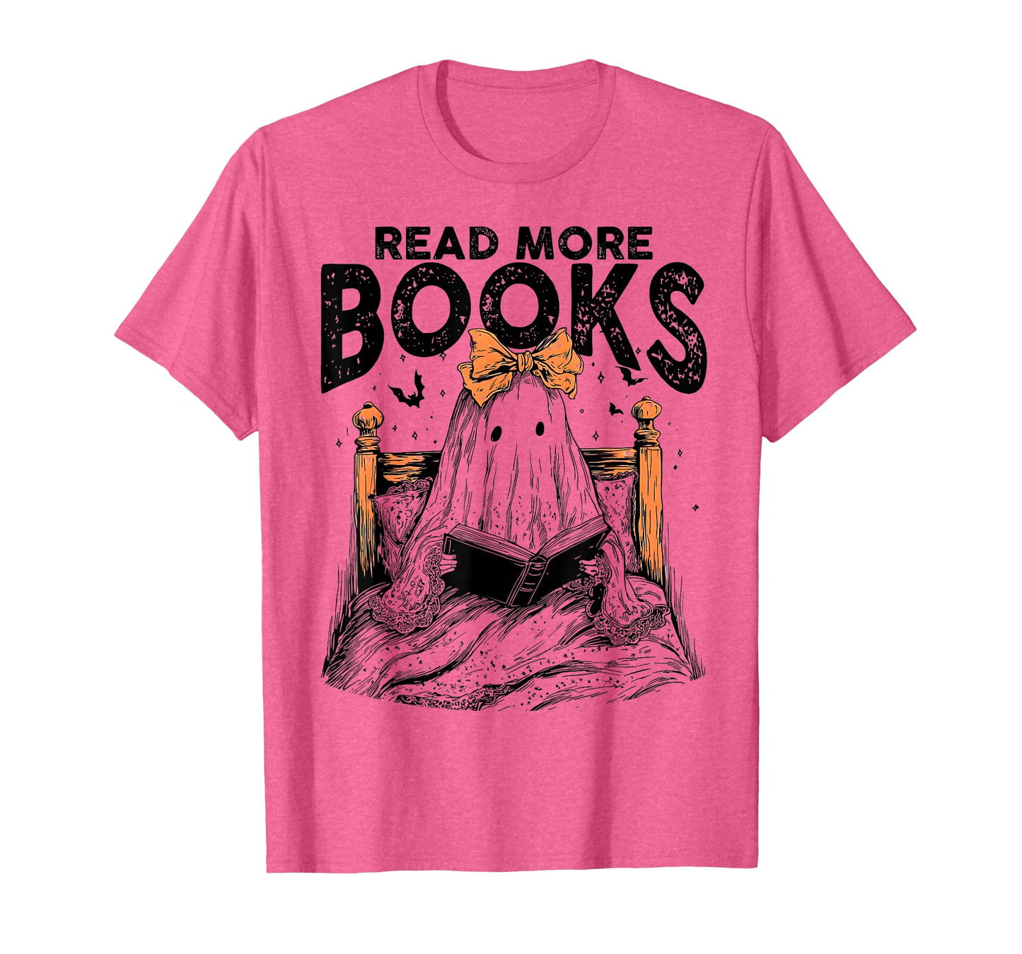 Cute Booooks Ghost Read More Books Funny Teacher Halloween T-Shirt