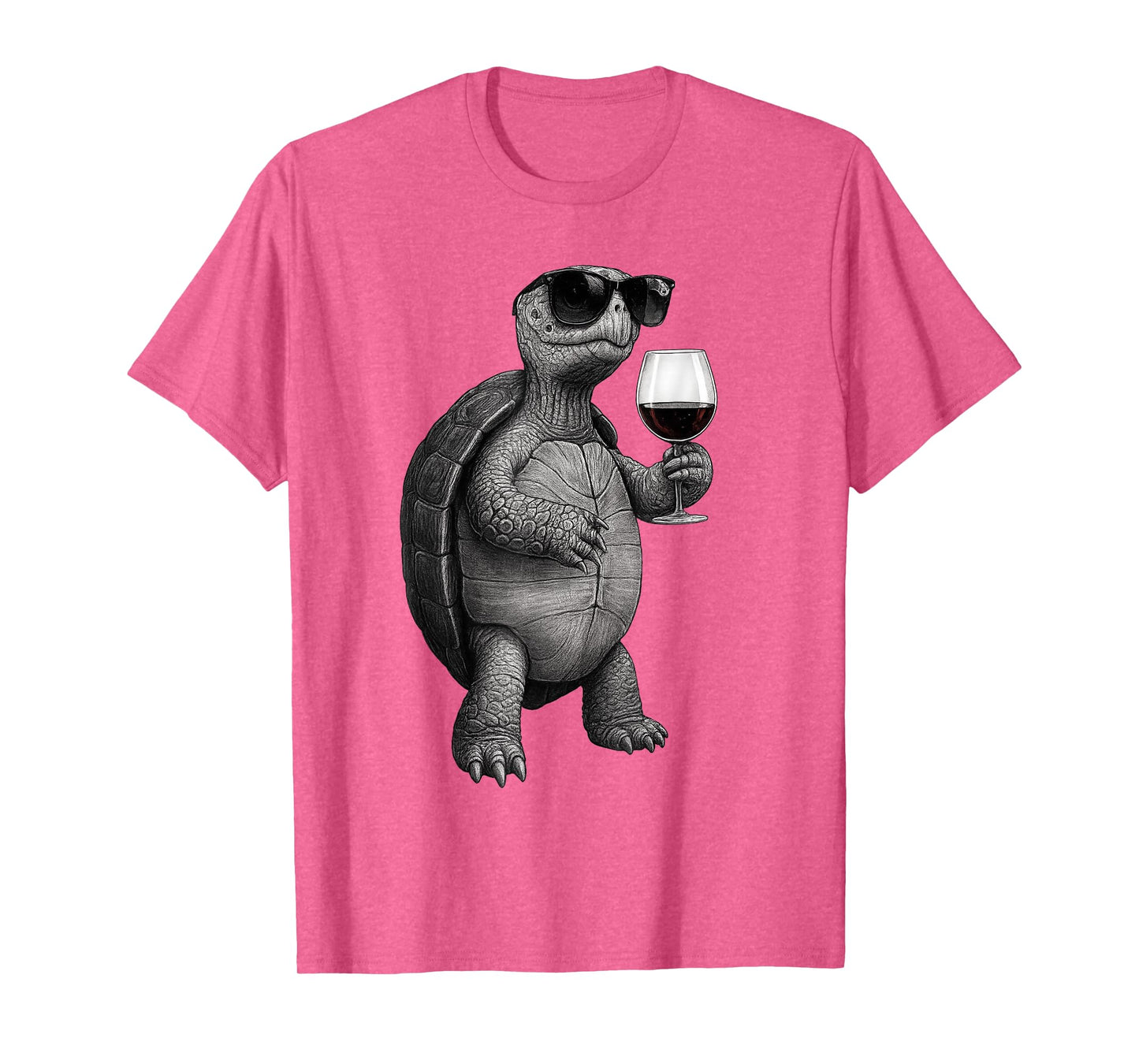 Cool Turtle Drinking Red Wine Art Print T-Shirt