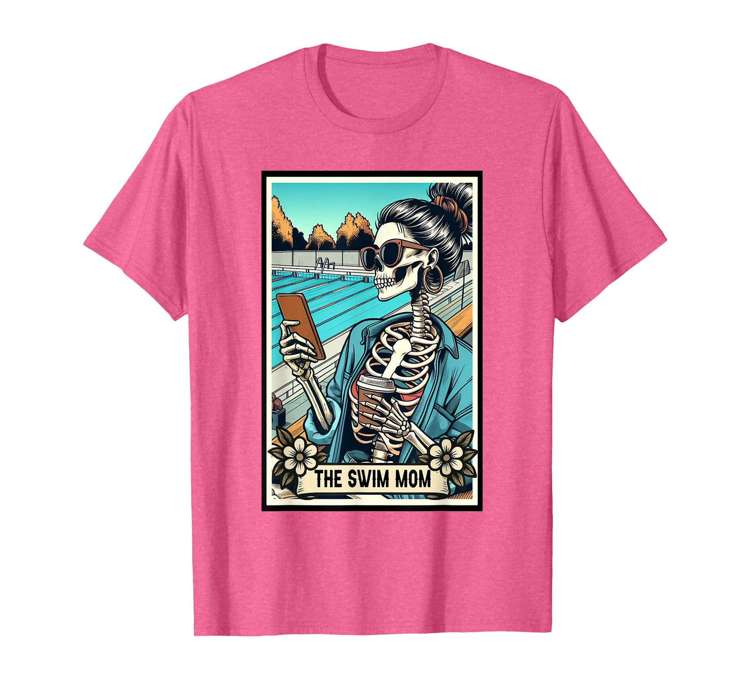 Swim Mom Swimming Coffee Lover The Swim Mom Tarot Card T-Shirt