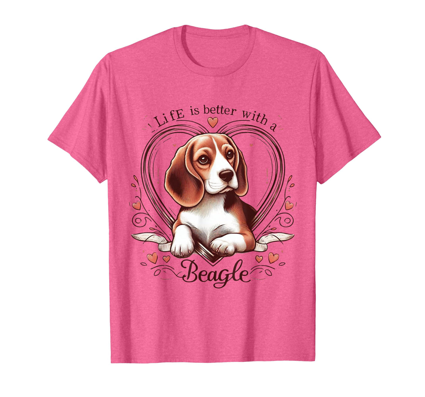 Life is Better with a Beagle Cute Dog Lover Gift Men Women T-Shirt