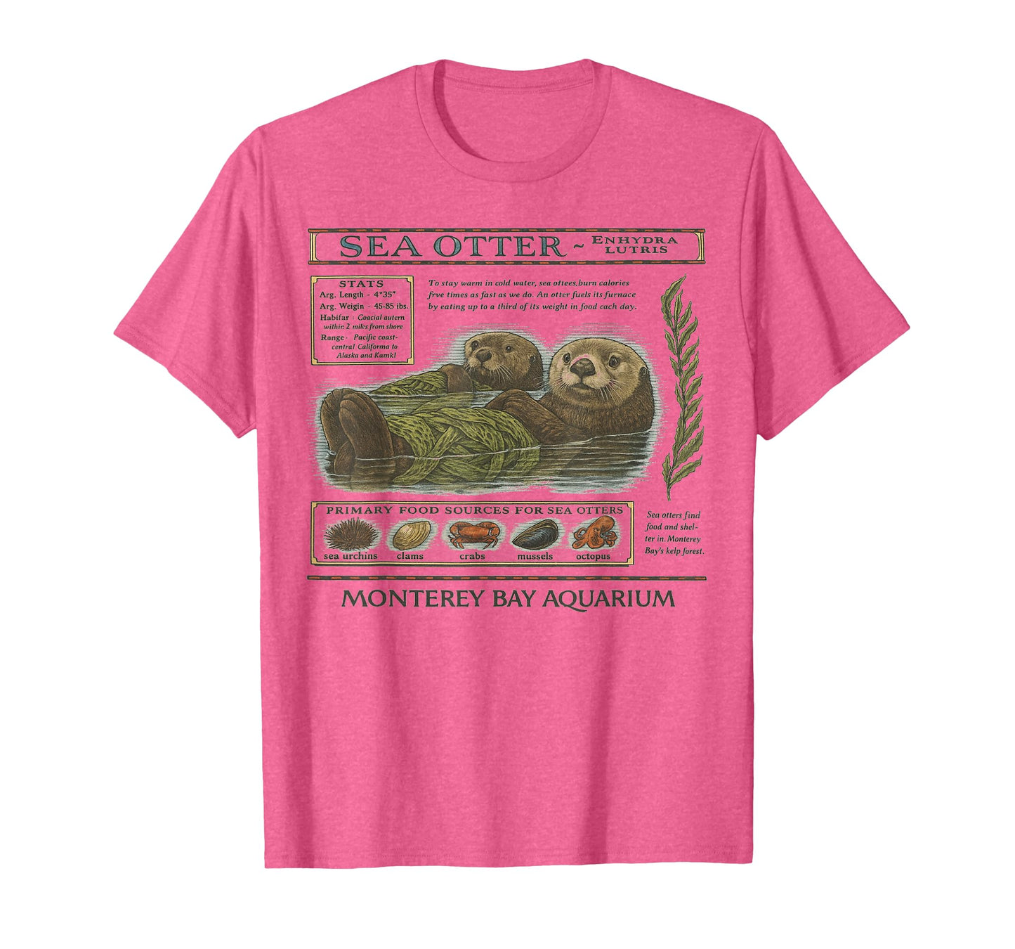 Vintage Sea Otter Monterey California 90's Aquarium Lover T-Shirt