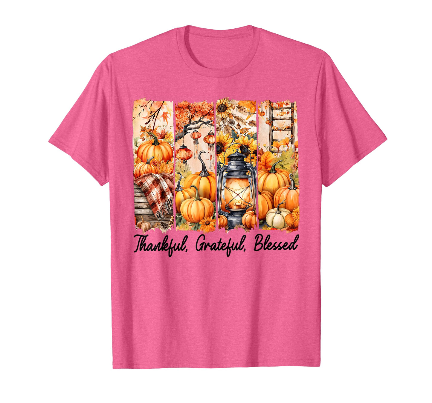 Thankful Grateful Blessed Pumpkin Fall Thanksgiving Autumn T-Shirt