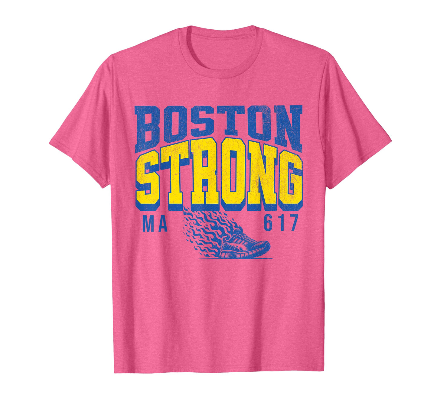 Boston Strong Massachusetts runners club Marathon running T-Shirt