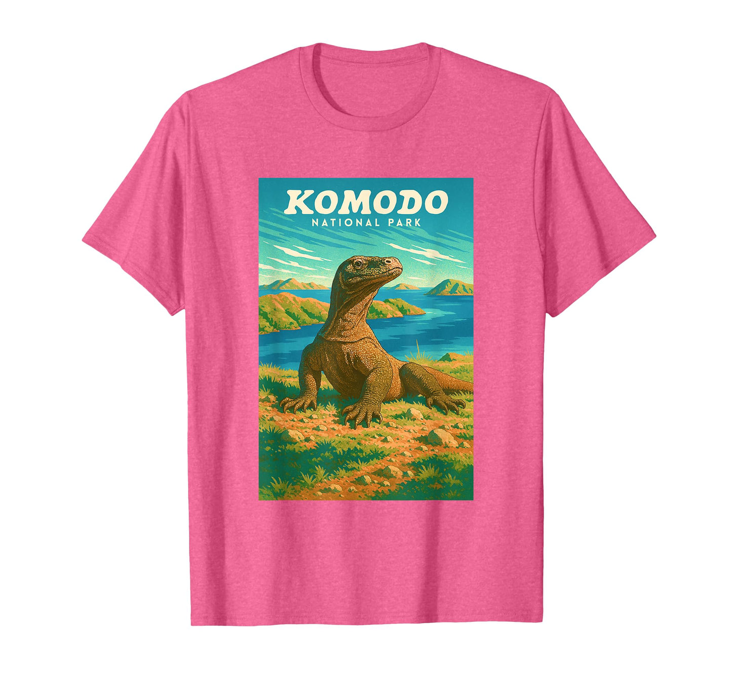 Komodo National Park Vintage Design Komodo Dragon Wildlife T-Shirt