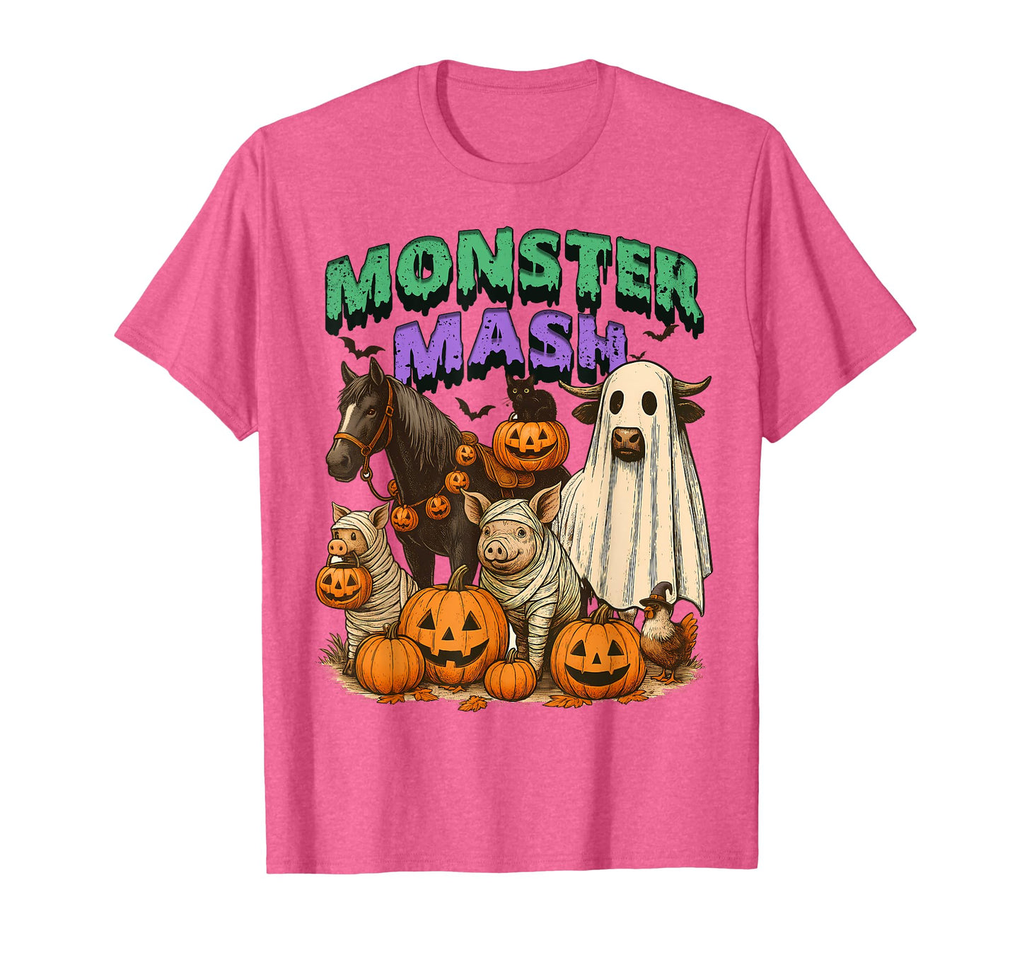 Halloween Spooky Season Boo Pumpkin Heifer Monster A Mash T-Shirt