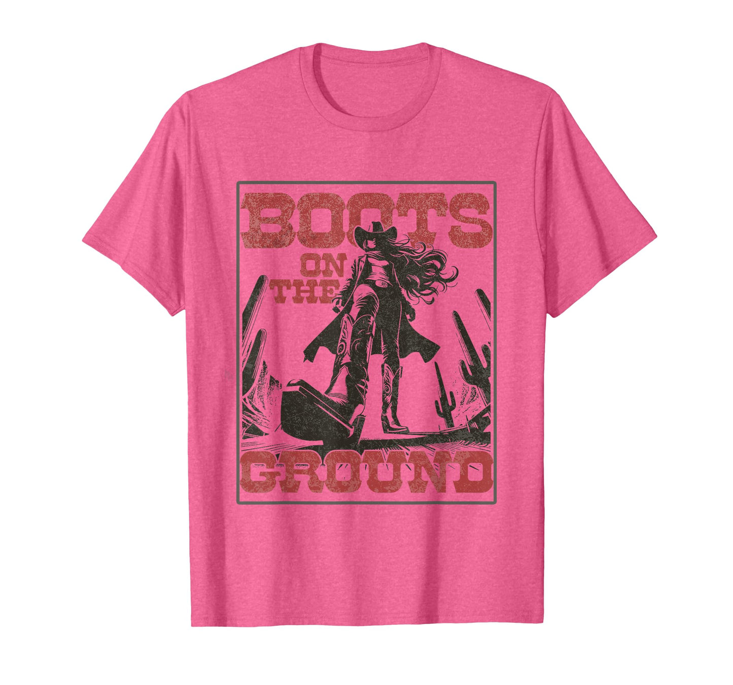 Cowgirl Boots on The Ground Vintage Western T-Shirt