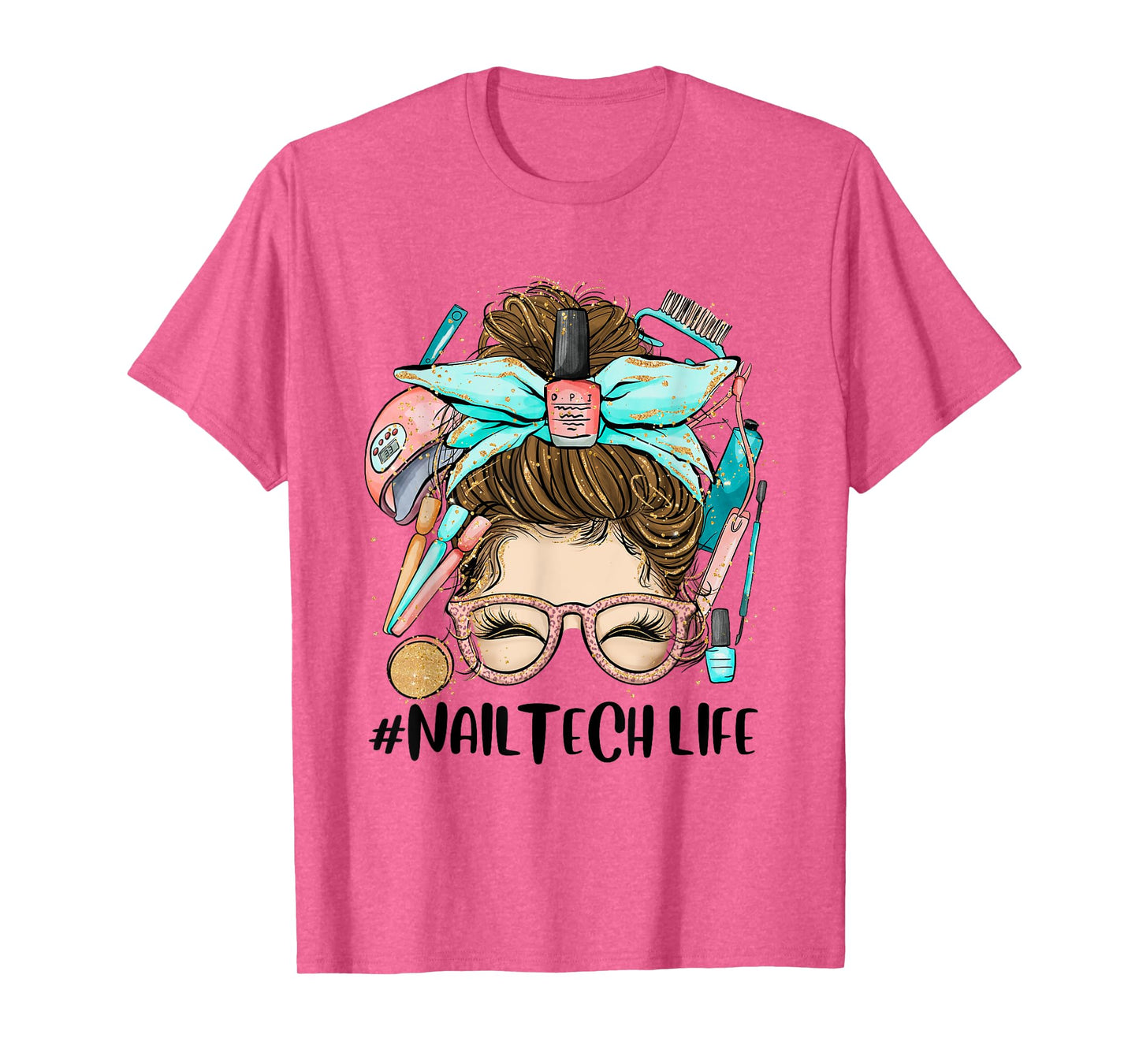 Manicurist Nail Tech Life Nail Hustler Artist Technician T-Shirt