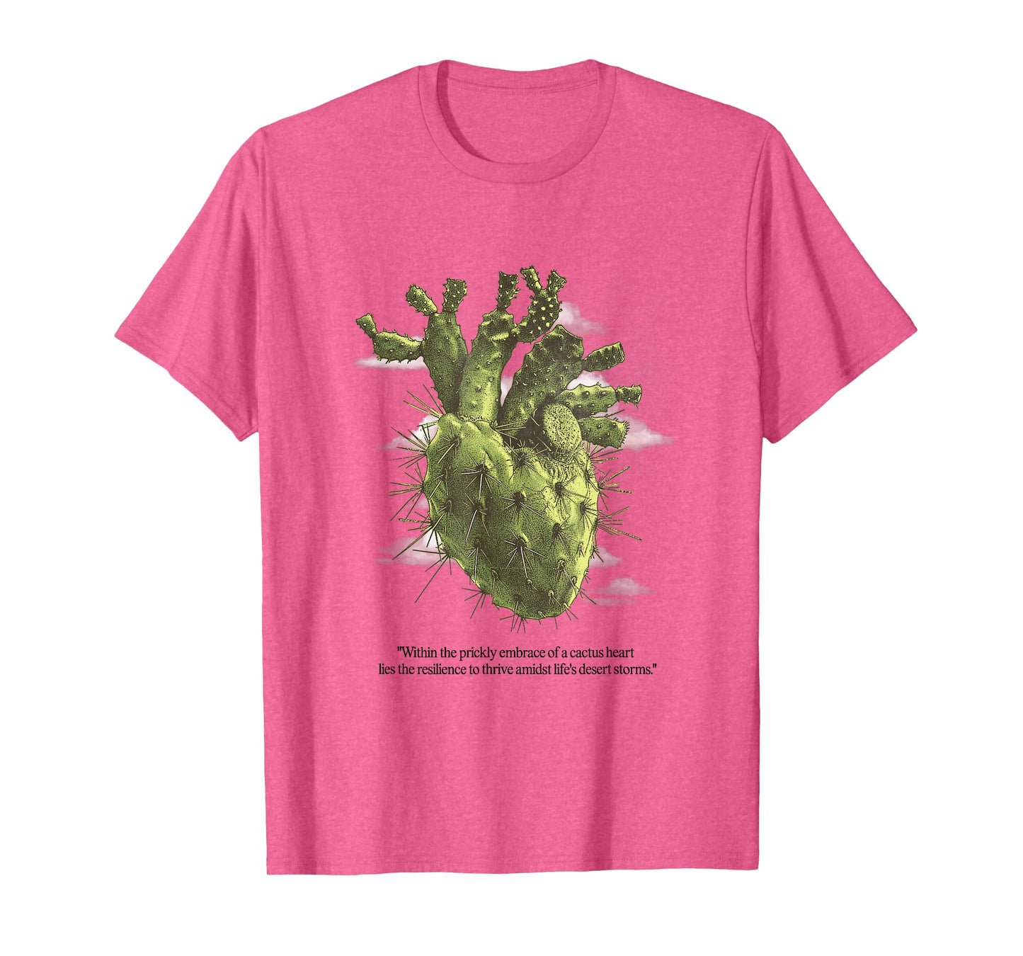 Cactus Heart Shirt Nature Desert Cactus Anatomical Heart T-Shirt