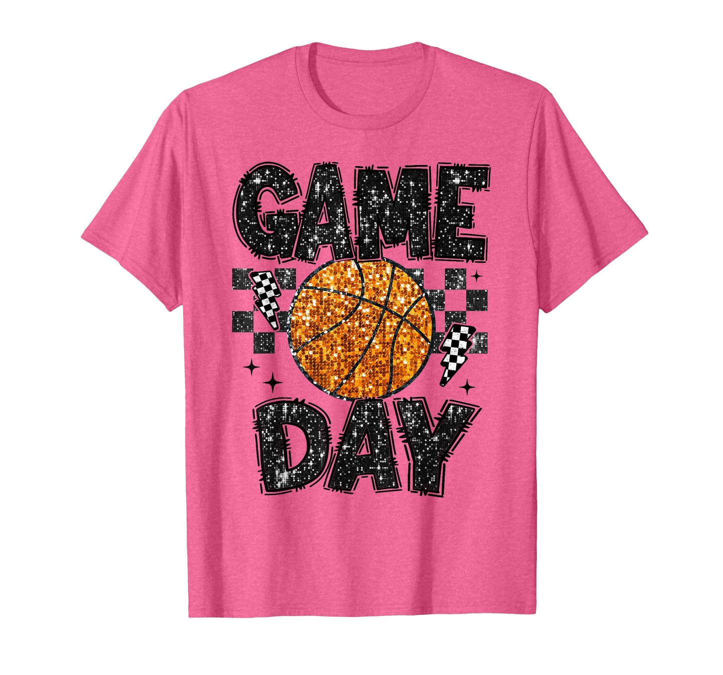 Game Day Basketball Life Cute Mama Mom Matching Retro T-Shirt