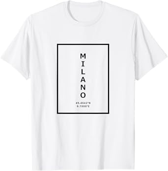 Milano Italy Coordinates Minimalist T-Shirt