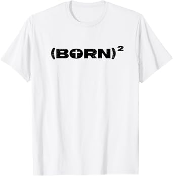Christian Shirt - Born Again Squared Math Pun Jesus Cross T-Shirt
