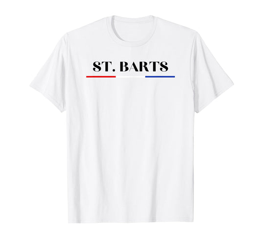 St. Barts Flag Bar, Cute Classic Tee, Beach Vacation Vibes T-Shirt