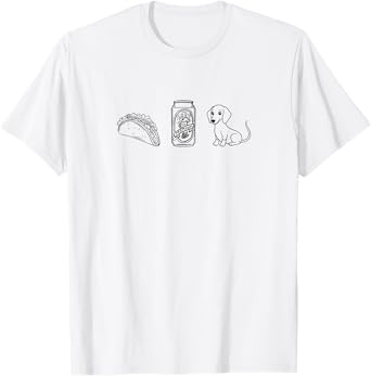 Tacos, Beer, Dog/Pet - Things I Love. Dachshund T-Shirt