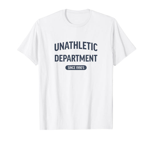 Unathletic Department Retro 90s Funny Sports Parody T-Shirt